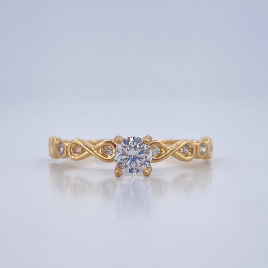 Anillo Solitario Infinitos 1.35gr / T6 3/4 / Oro Amarillo 18K %