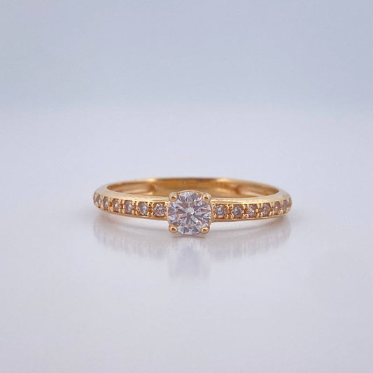 Anillo Solitario Churumbela 2.2gr / T7 1/2 / Oro Amarillo 18K %