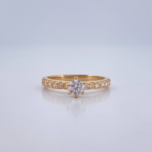 Anillo Solitario Churumbela 2.2gr / T6 / Oro Amarillo 18K %
