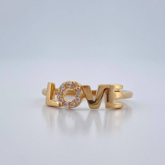 Anillo Love 1.3gr / T5 1/4 / Oro Amarillo 18K %