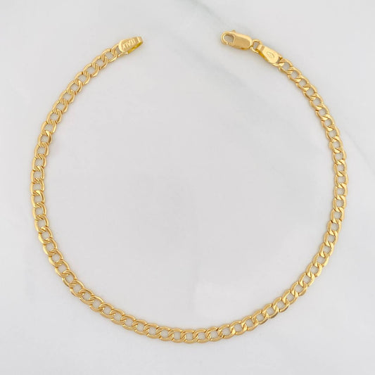 Pulso Cubano 2.35g / 8 1/4 in / 3.4mm Oro Amarillo 18K