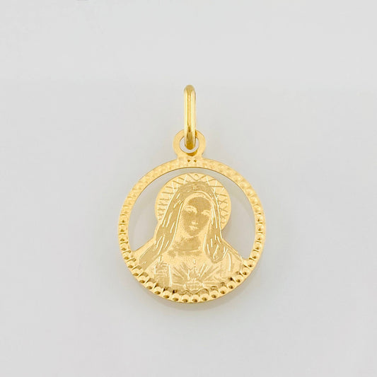 Pendant Virgin Mary 0.7g / 3/4 in Yellow Gold 18K