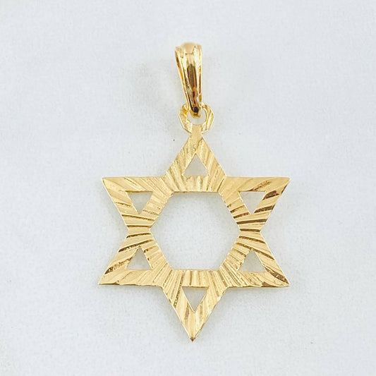 Pendant Star of David 2.35gr / 1 1/2 in / 18K Yellow Gold