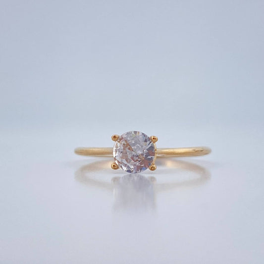 Anillo Solitario 1.2gr / T6 / Oro Amarillo 18K %