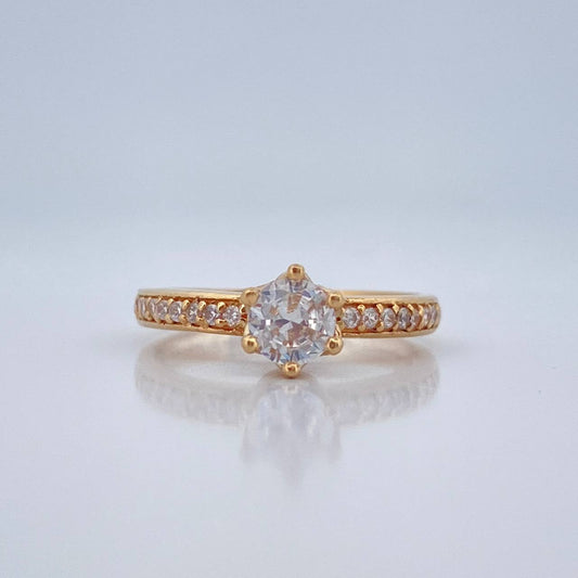 Anillo Solitario Churumbela 2.65gr / T6 3/4 / Oro Amarillo 18K %