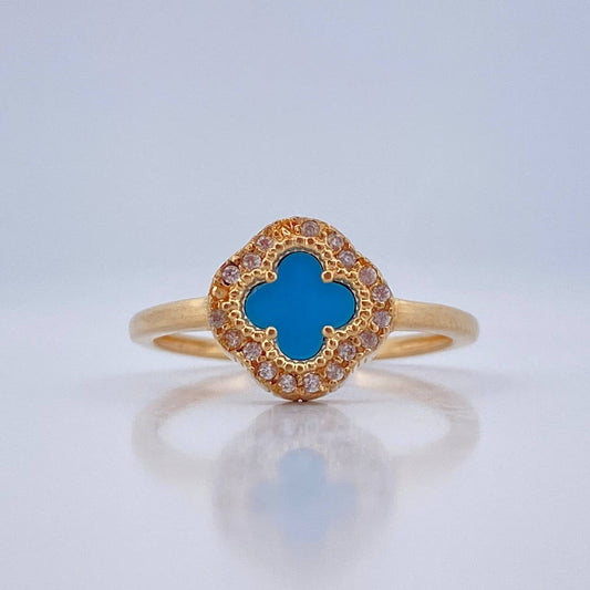 Anillo Trebol 3.25gr / T8 / Oro Amarillo Nac.Esp. 18K %