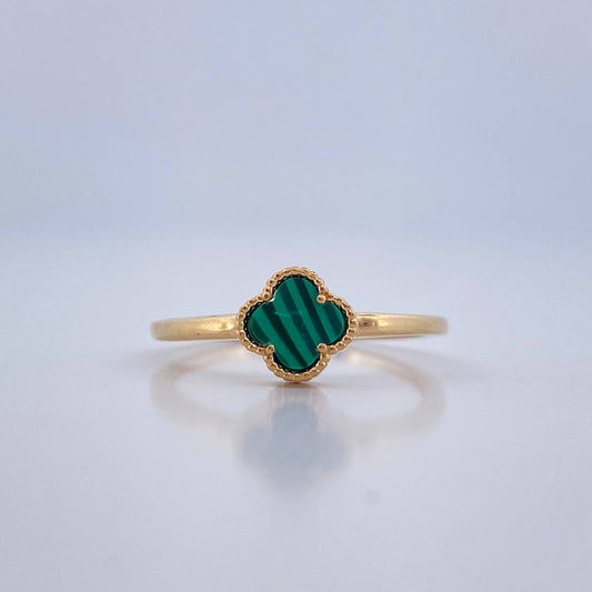 Anillo Trebol 1.95gr / T7 3/4 / Oro Amarillo Nac.Esp. 18K %