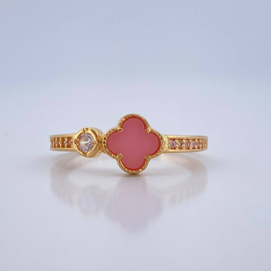 Anillo Trebol Churumbela 2.35gr / T7 1/2 / Oro Amarillo Nac.Esp. 18K %