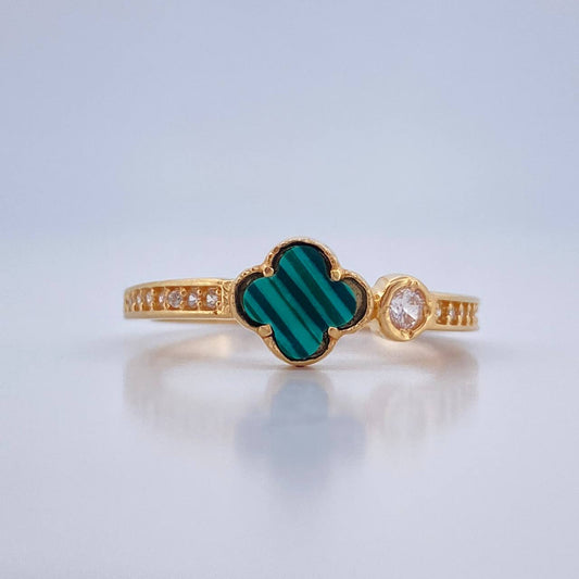 Anillo Trebol Churumbela 2.2gr / T7 1/2 / Oro Amarillo Nac.Esp. 18K %