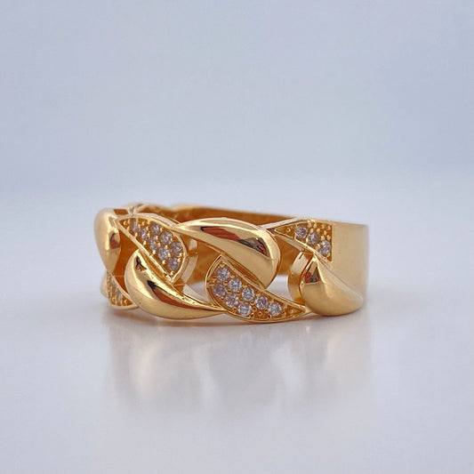 Anillo Cubano 5.7gr / T7 3/4 / Oro Amarillo 18K %