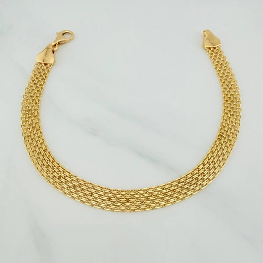 Pulso Chino 4.85gr / 7 3/4 in / 6.45mm Oro Amarillo +1 18K $