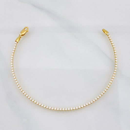 Pulso Tennis 1.9g / 6 1/2 in / 1.6mm Oro Amarillo 18K