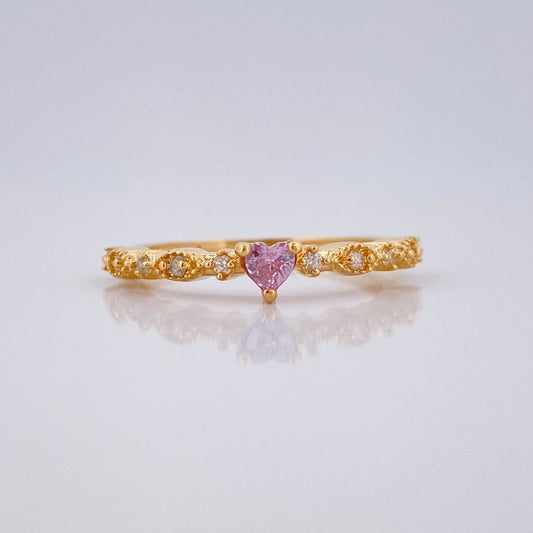 Anillo Churumbela Ojos Corazon 1.8gr / T5 3/4 / Oro Amarillo 18K &