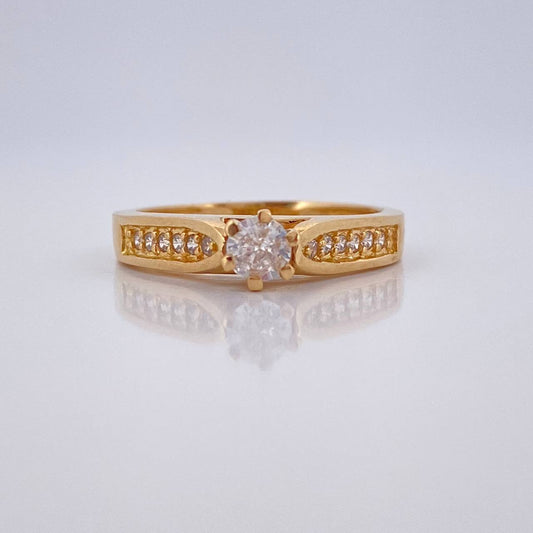 Anillo Solitario 3.3gr / T6 / Oro Amarillo 18K &
