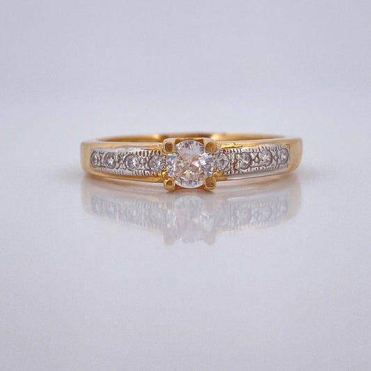 Anillo Churumbela 2.95gr / T7 / Oro Amarillo Oro Blanco 18K &