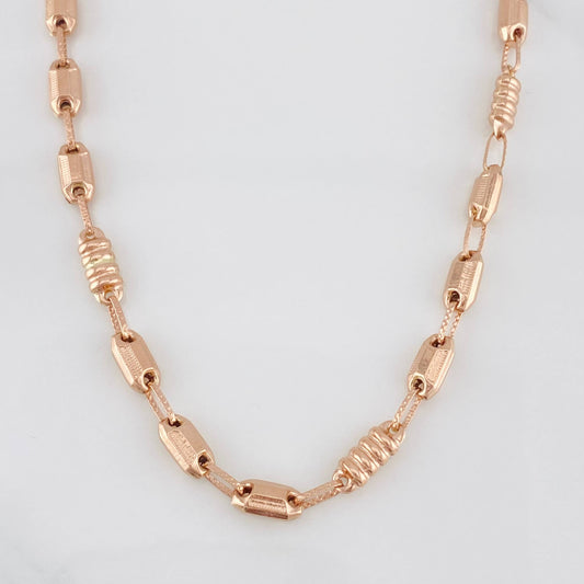 Rustic Barrel Chain 15g / 26 in / 4.8mm 18K Rose Gold
