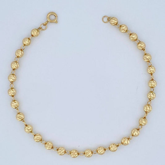 Pulso Tipo Militar 3.8gr / 7 1/2 in / 4mm Oro Amarillo 18K $