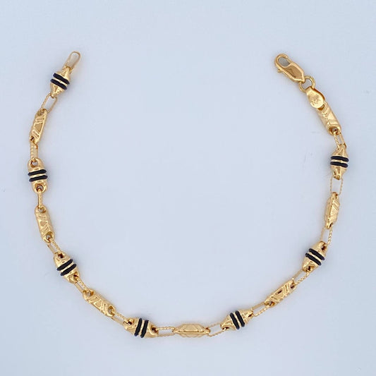 Pulso Rustica Tribal 4.45gr / 7 3/4 in / 4.7mm Oro Amarillo 18K $