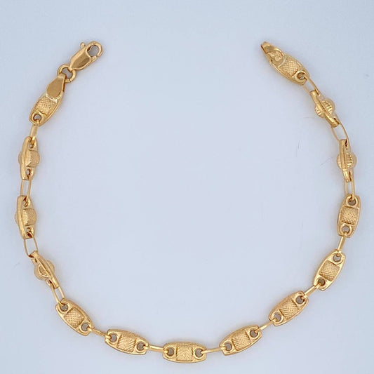 Pulso Rustico 4.85gr / 8 in / 4.75mm Oro Amarillo 18K $