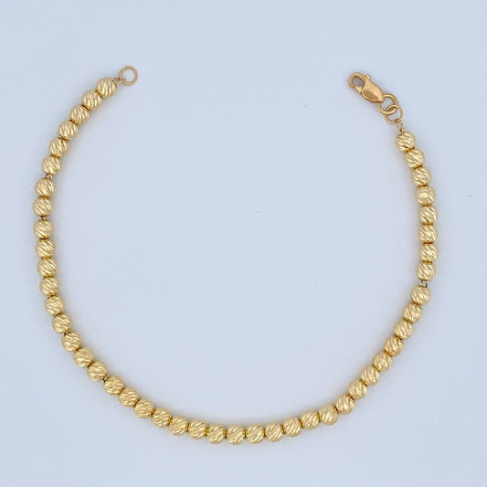 Pulso Militar 4.6gr / 7 3/4 in / 4mm Oro Amarillo 18K $