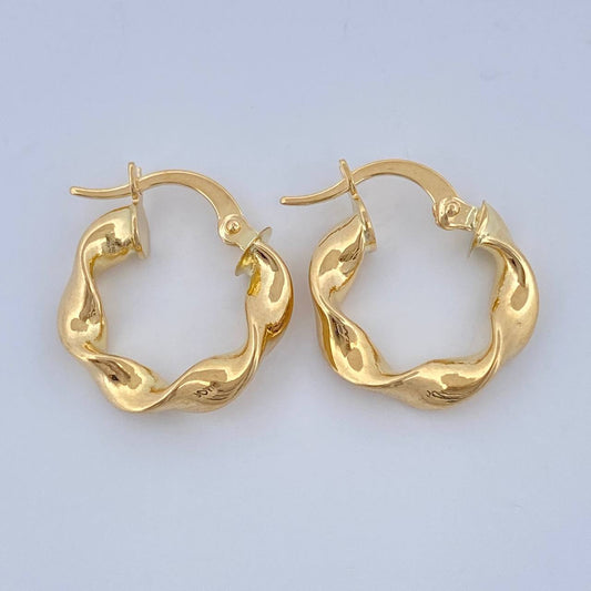 Candongas Pupi 1.75gr / 3/4 in / Oro Amarillo 18K $