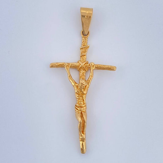 Dije Cruz Cristo 3.95gr / 1 3/4 in / Oro Amarillo 18K $
