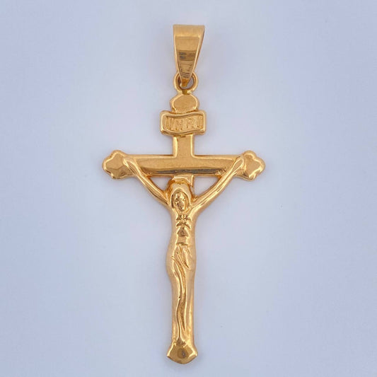 Dije Cruz Cristo 3.1gr / 1 3/4 in / Oro Amarillo 18K $