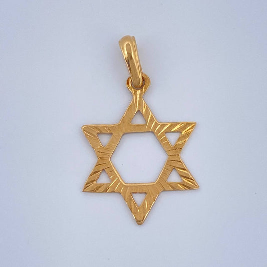 Dije Estrella De David 0.75gr / 1 in / Oro Amarillo 18K $