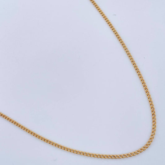Cadena Mini Cubana 4gr / 21 1/2 in / 1.4mm Oro Amarillo +1 18K %