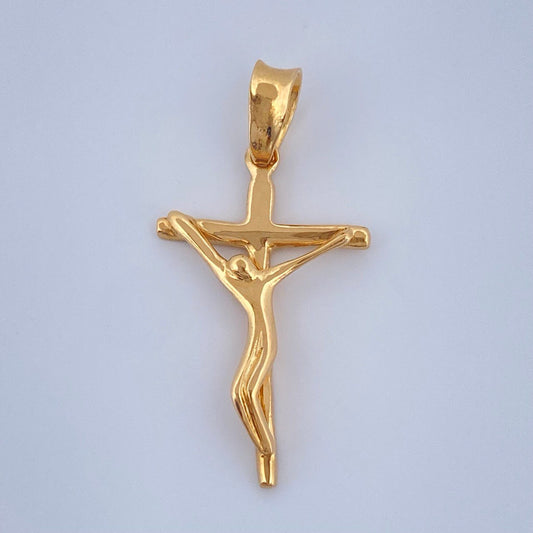 Dije Cruz Cristo 1.2gr / 1 in / Oro Amarillo 18K $