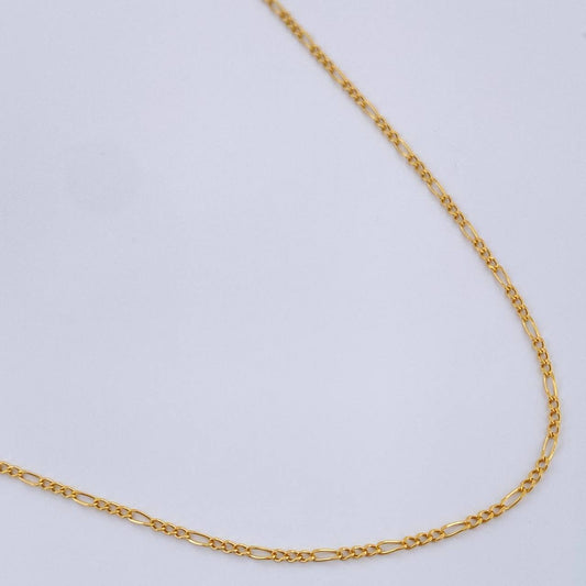 Cadena Figaro 1.15gr / 19 1/2 in / 0.8mm Oro Amarillo +1 18K &