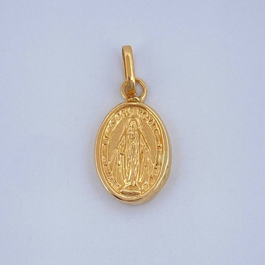Dije Vigen Milagrosa 0.4gr / 1/2 in / Oro Amarillo 18K &