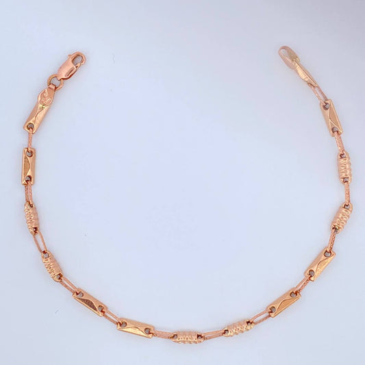 Pulso Rustico Barril 3.8gr / 8 1/2 in / 3.4mm Oro Rosa 18K %