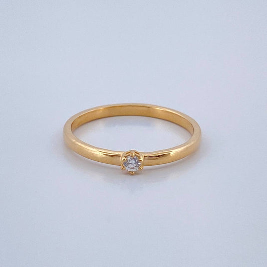 Anillo Solitario Diamante 1.45gr / T5 3/4 / Oro Amarillo 18K %