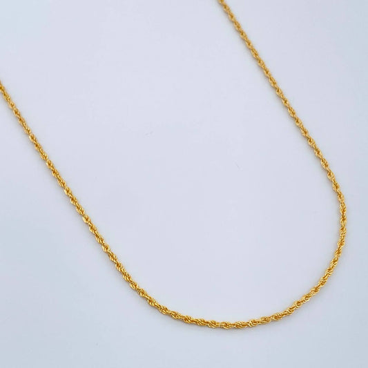 Cadena Lazo 1.1gr / 23 1/2 in / 1mm Oro Amarillo +3 18K %