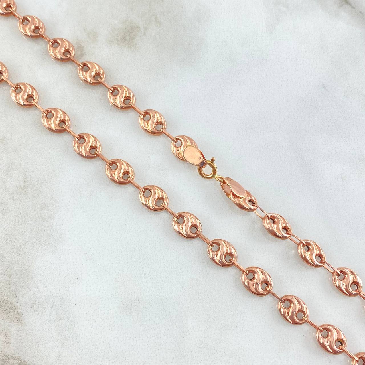 GC Chain 13.15gr / 70cm / 6.1mm Curved Striped Rose Gold 18K © GC Chain 13.15gr / 70cm / 6.1mm Curved Striped Rose Gold 18K ©