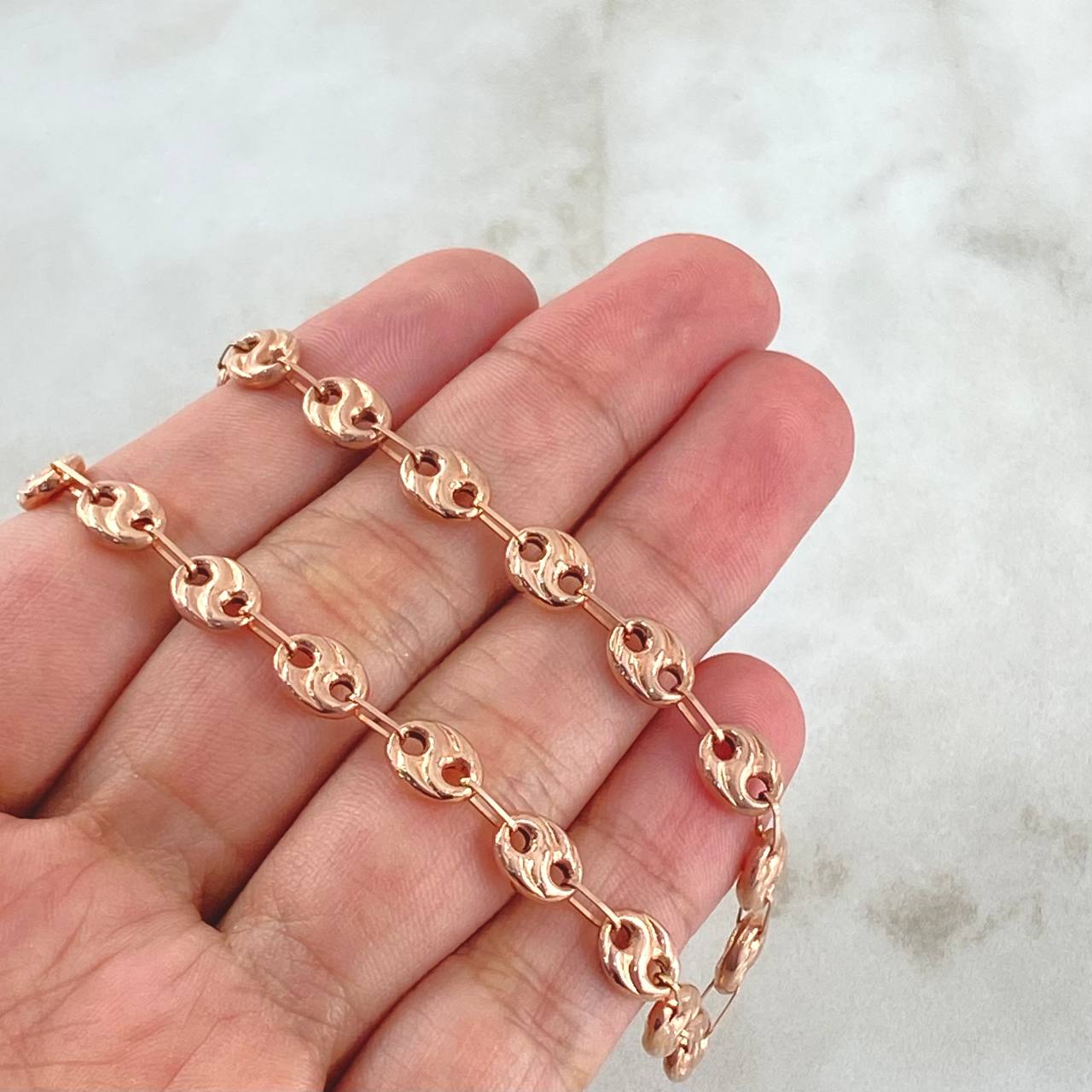 GC Chain 13.15gr / 70cm / 6.1mm Curved Striped Rose Gold 18K © GC Chain 13.15gr / 70cm / 6.1mm Curved Striped Rose Gold 18K ©