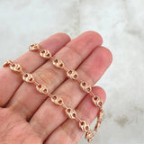 GC Chain 13.15gr / 70cm / 6.1mm Curved Striped Rose Gold 18K © GC Chain 13.15gr / 70cm / 6.1mm Curved Striped Rose Gold 18K ©