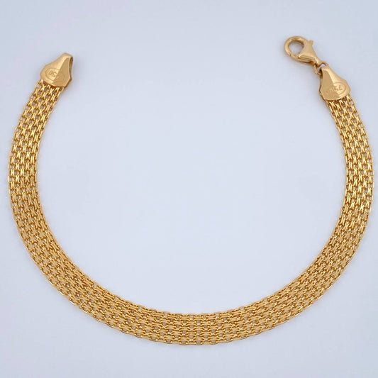 Pulso China 7.55gr / 7 3/4 in / 6.4mm Oro Amarillo +1 18K &