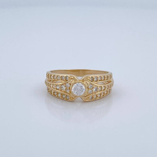 Anillo Cinturon Triple Barril 3.55gr / T7 / Oro Amarillo 18K %