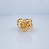 Anillo Corazon Filigrama 6gr / T7 1/2 / Oro Amarillo 18K % Anillo Corazon Filigrama 6gr / T7 1/2 / Oro Amarillo 18K %