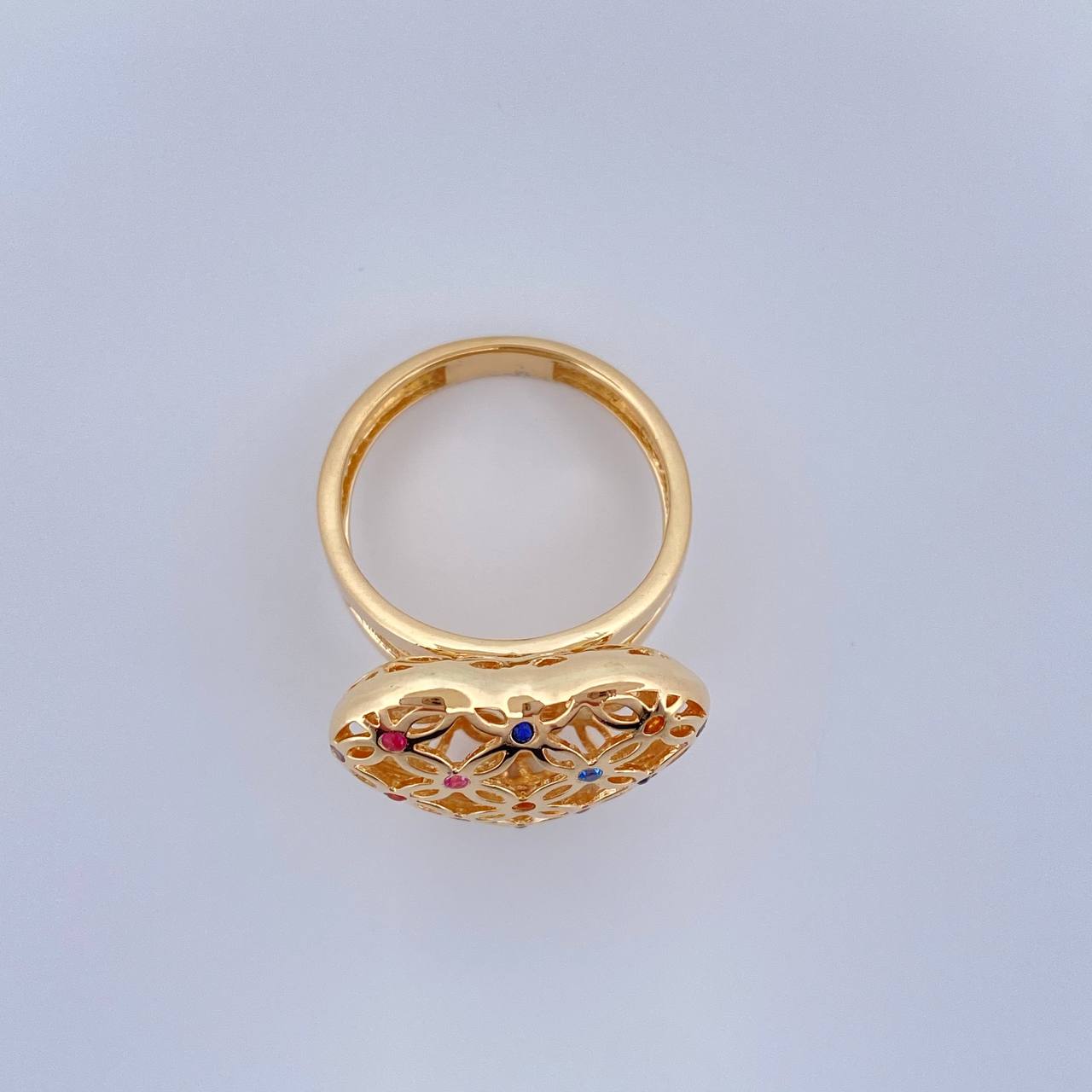 Anillo Corazon Filigrama 6gr / T7 1/2 / Oro Amarillo 18K % Anillo Corazon Filigrama 6gr / T7 1/2 / Oro Amarillo 18K %