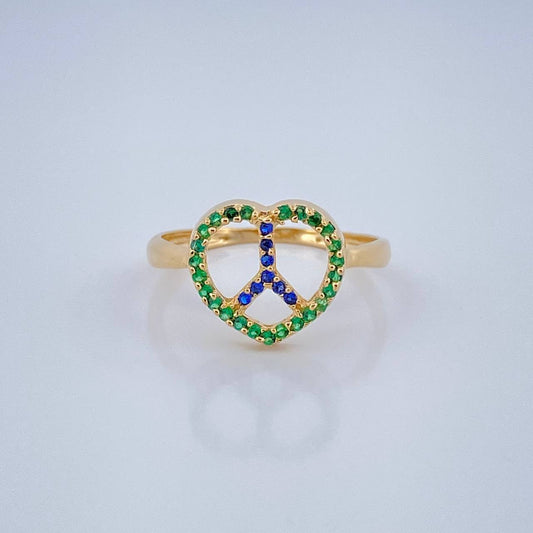 Anillo Signo Paz 2.2gr / T7 3/4 / Oro Amarillo 18K %