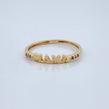 Anillo Mamá 1gr / T6 / Oro Amarillo 18K % Anillo Mamá 1gr / T6 / Oro Amarillo 18K %