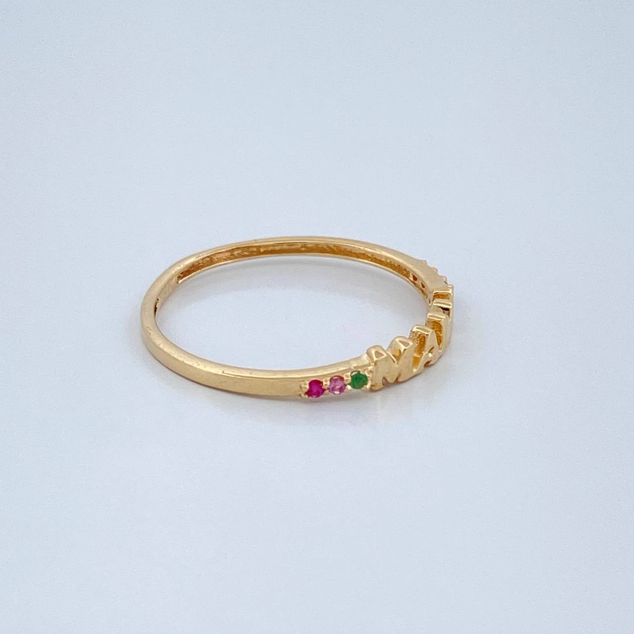 Anillo Mamá 1gr / T6 / Oro Amarillo 18K % Anillo Mamá 1gr / T6 / Oro Amarillo 18K %