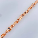 Cadena Dubai Trenzada 45.05gr / 24 in / 5mm Oro Rosa 18K % Cadena Dubai Trenzada 45.05gr / 24 in / 5mm Oro Rosa 18K %