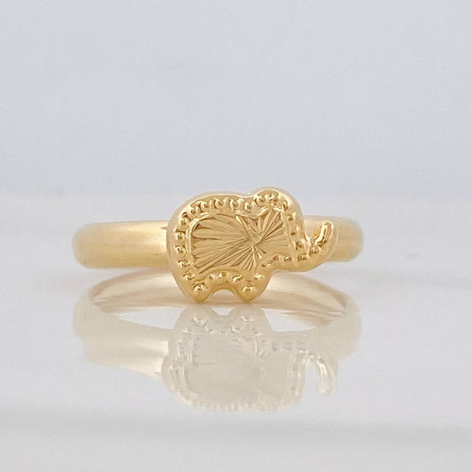 Anillo Elefante 1g / T8 1/2 Oro Amarillo 18K