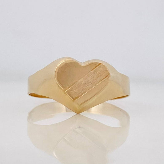 Anillo Corazon 1.5g / T7 1/2 Oro Amarillo 18K