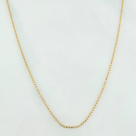 Cadena Militar 2.2 g / 19 3/4 in / 1 mm Oro Amarillo 18K