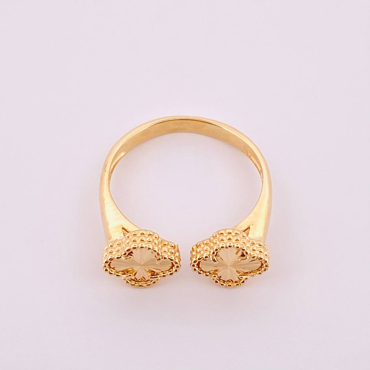 Anillo Dos trebol 2.7gr / T5 1/4 / Oro Amarillo Nac.Esp. 18K Anillo Dos trebol 2.7gr / T5 1/4 / Oro Amarillo Nac.Esp. 18K